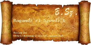 Bagaméri Szovát névjegykártya